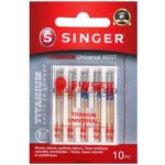 agujas universales de titanio varios tamaños JHB4B86 SINGER accesorios