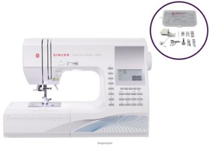 coser espacioso paquete de máquina de coser y prensatelas quantum stylist 9960 JHB4B2 SINGER máquinas