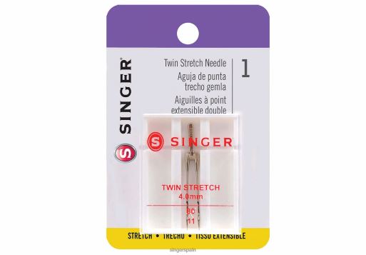 Agujas elásticas gemelas de 4 mm, tamaño 80/11 JHB4B92 SINGER accesorios