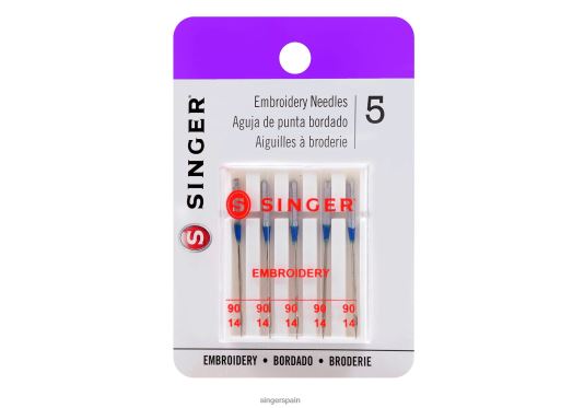 agujas de bordar, tamaño 90/14 JHB4B118 SINGER accesorios