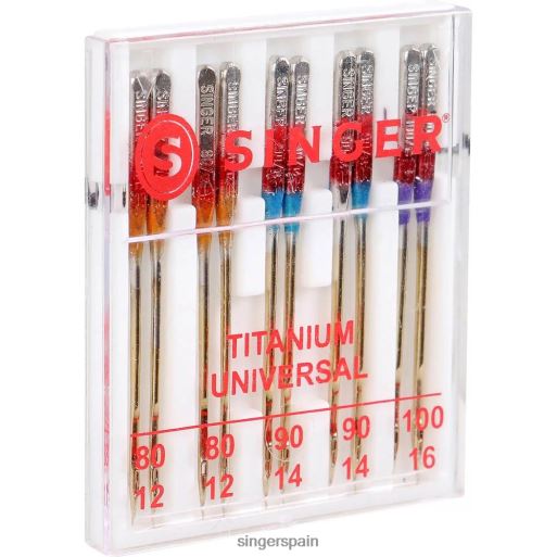agujas universales de titanio varios tamaños JHB4B86 SINGER accesorios