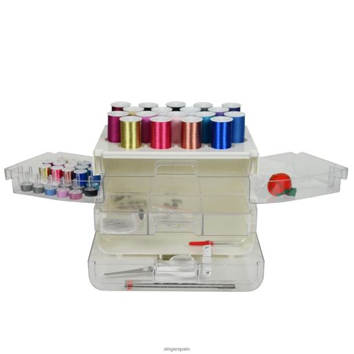 Kit de almacenamiento para manualidades y costura sew-it-goes de 255 piezas con hilo metálico JHB4B181 SINGER accesorios