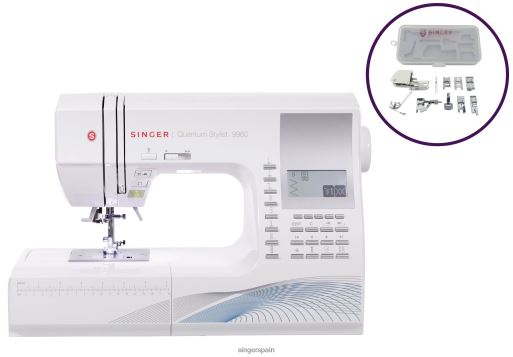 coser espacioso paquete de máquina de coser y prensatelas quantum stylist 9960 JHB4B2 SINGER máquinas